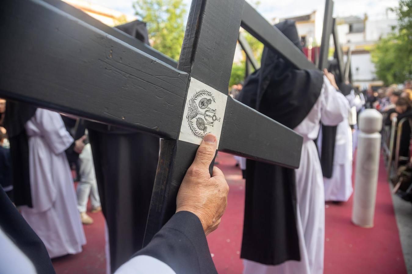 Salida de la hermandad de la Soledad, este Sábado Santo