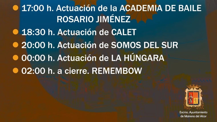 Feria de Mairena del Alcor 2025: fechas, programación y autobuses gratis