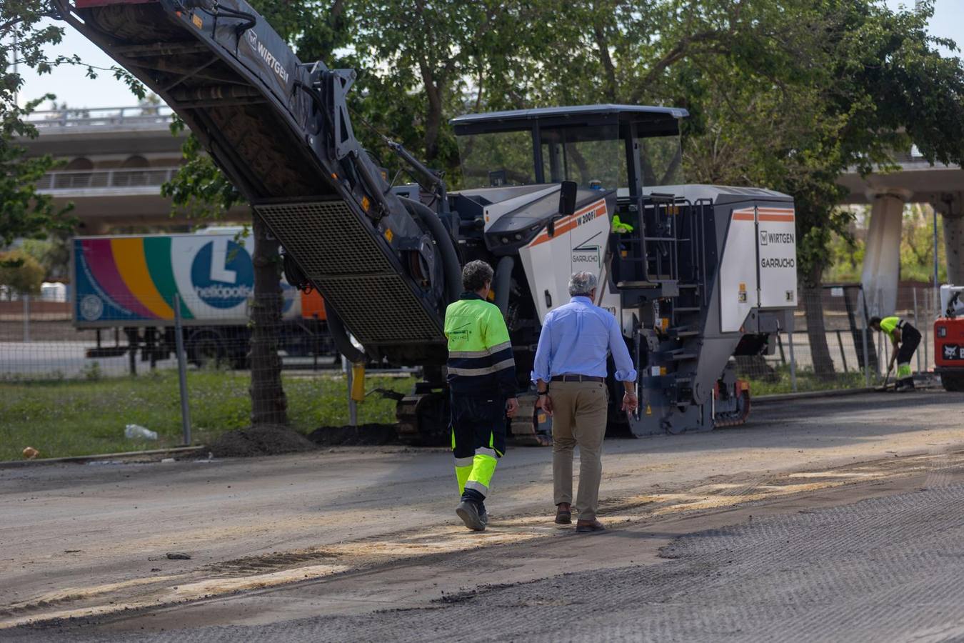 La actividad no para en las inmediaciones del Estadio de la Cartuja