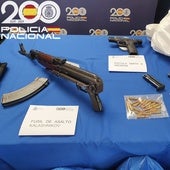 Armas, munición y droga intervenida en el Polígono Sur