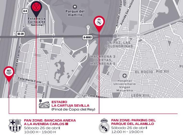 Traffic cuts in the Cartuja this Saturday for the final of the Copa del Rey: how to get there and bus lines