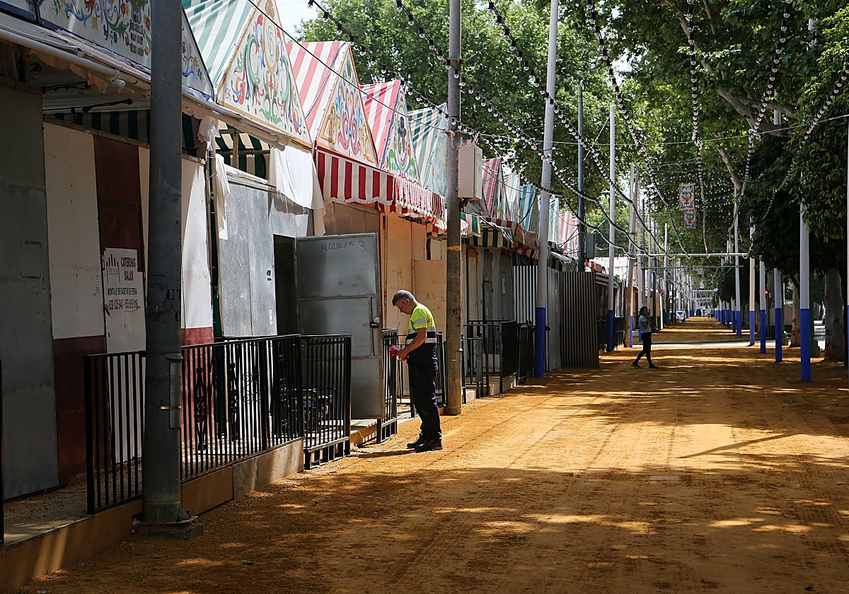 Casetas de la Feria de Abril a poco más de una semana del Alumbrado