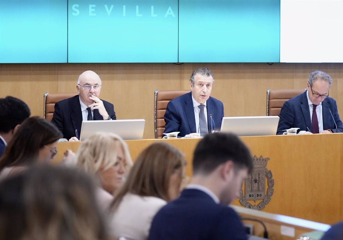 Pleno de la Diputación de Sevilla que ha aprobado este martes los galardonados con la Medalla de Oro de la Provincia