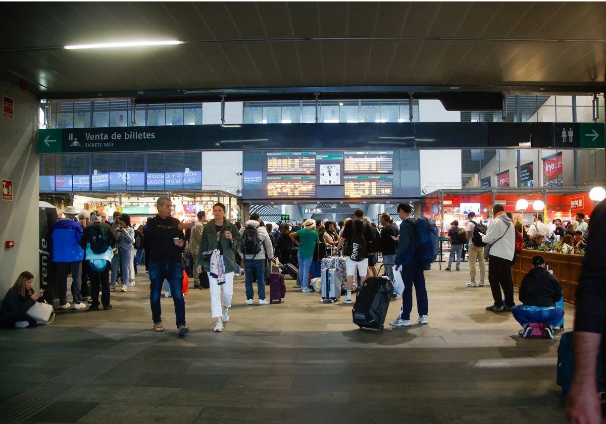 La estación de Santa Justa el pasado lunes tras recobrar la normalidad