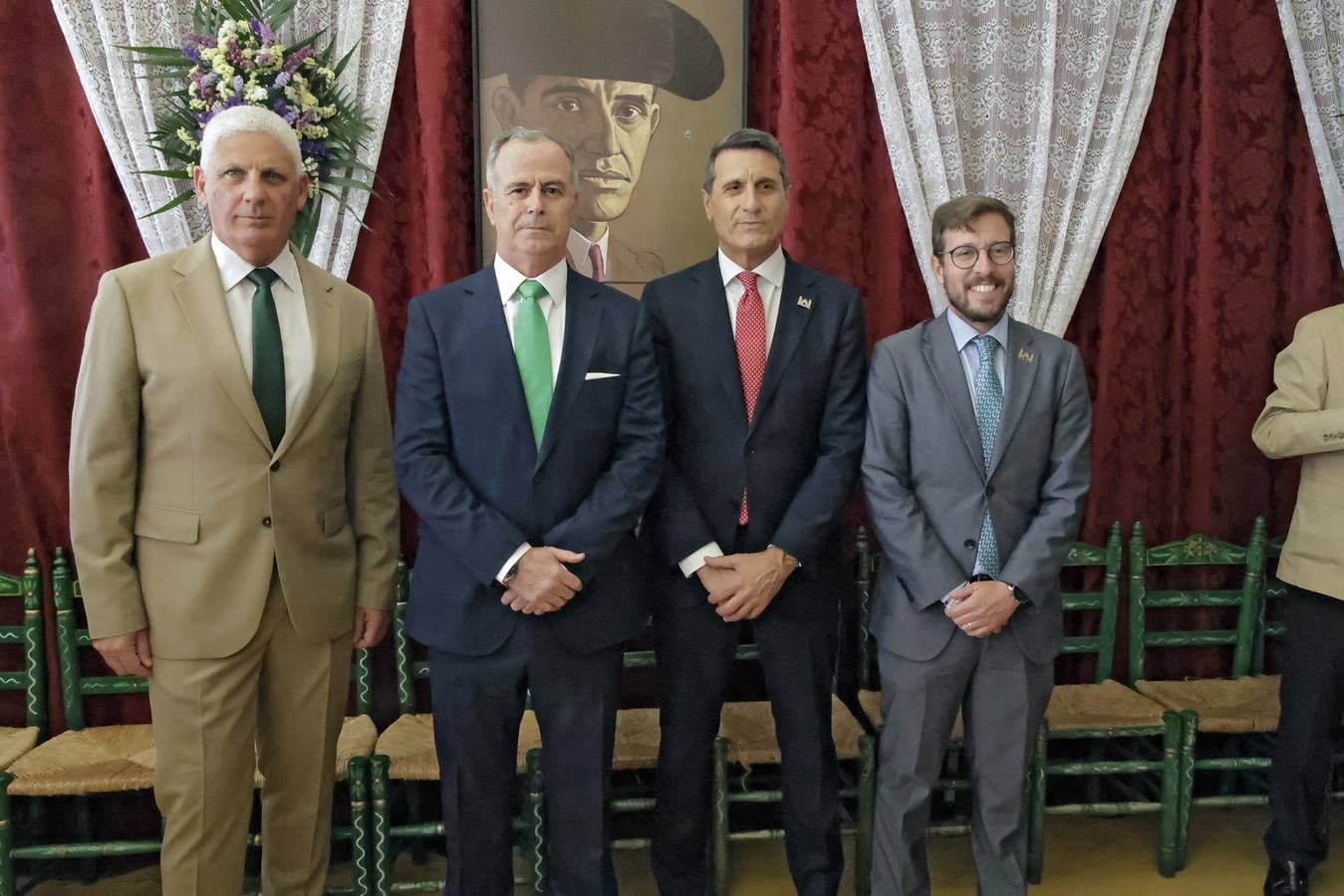  Alberto García Romera, Carlos Melero, Pedro Fernández y Francisco Toscano, en la recepción de la Fuerza Terrestre