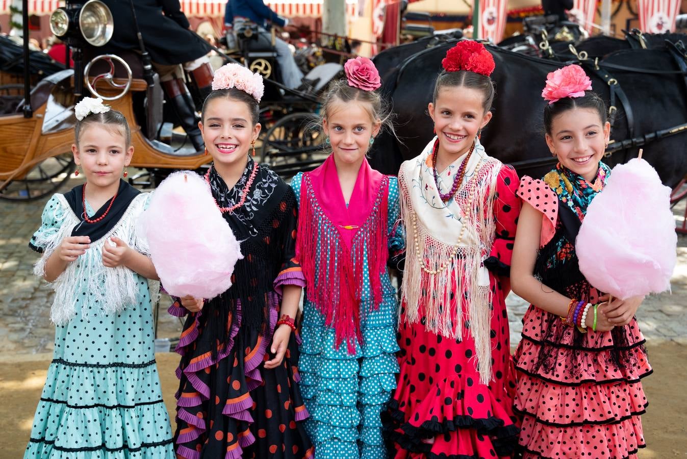 Rocío Barrero, Mía Bilbao, Leonor Barrero, Manuela Fal conde y Sofía Bonilla