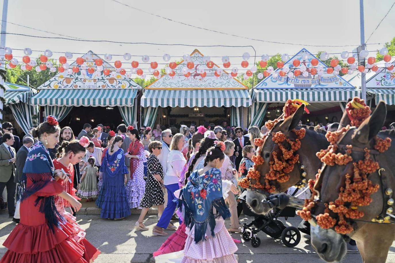 Ambiente este miércoles en la Feria de Sevilla