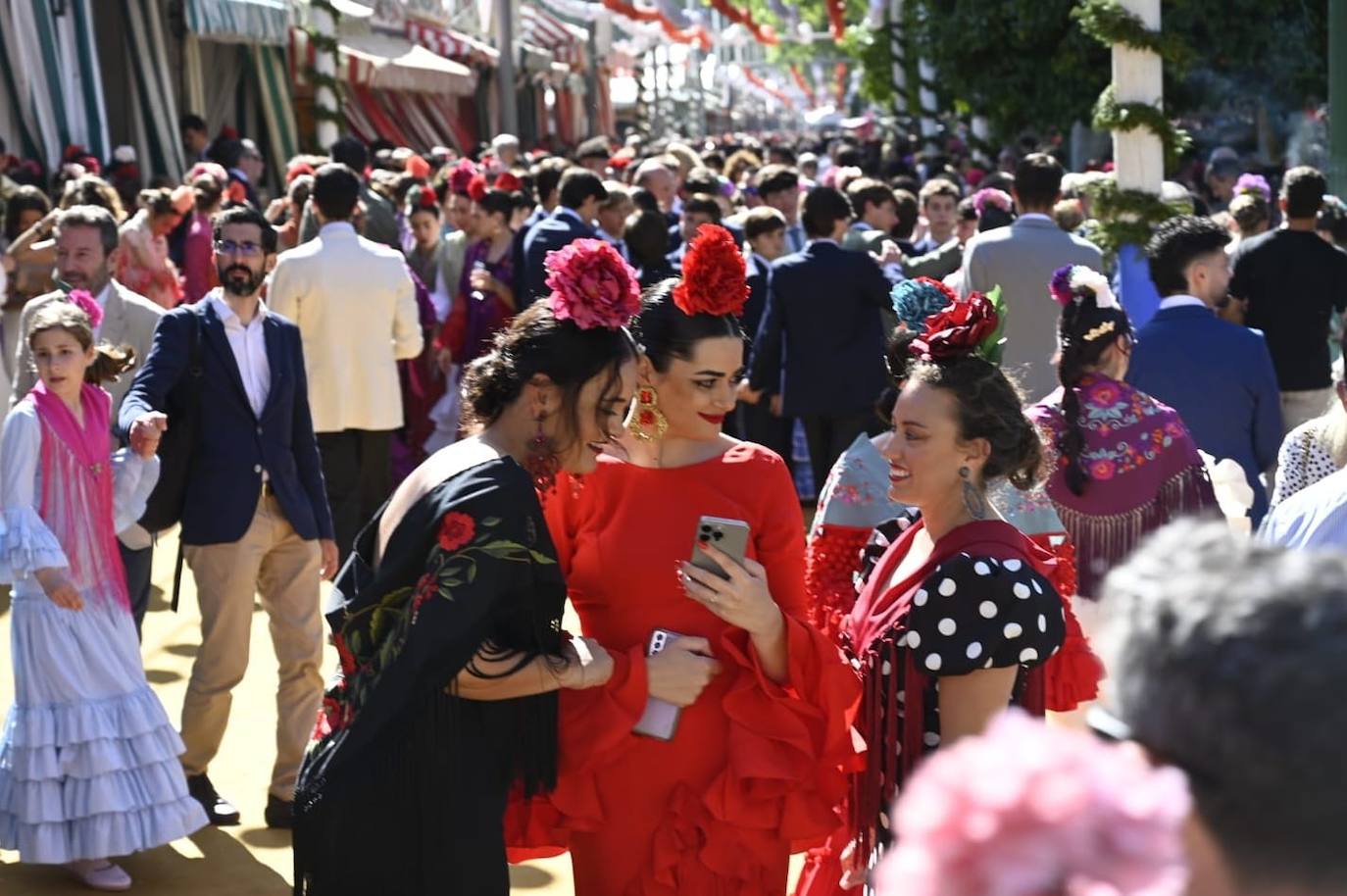 Ambiente este miércoles en la Feria de Sevilla