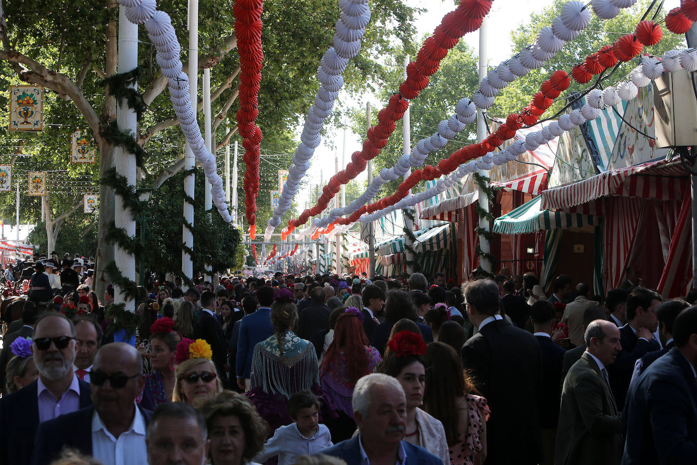 Ambiente este miércoles en la Feria de Sevilla
