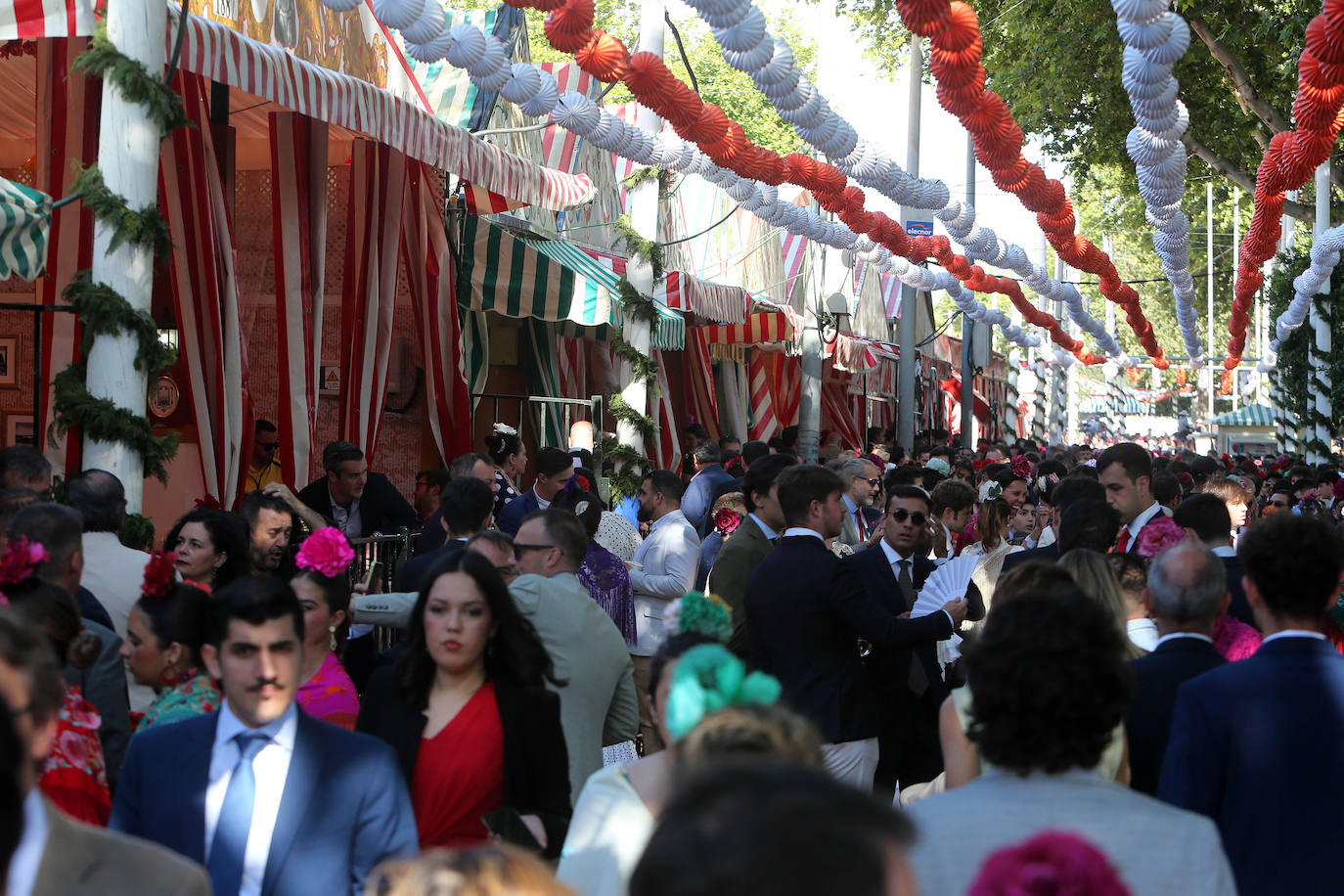 Ambiente este miércoles en la Feria de Sevilla