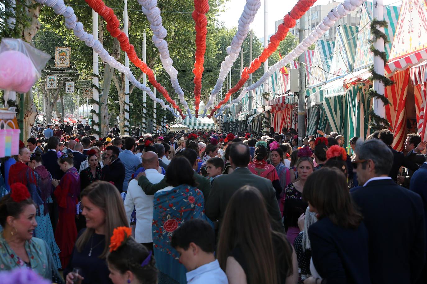Ambiente este miércoles en la Feria de Sevilla