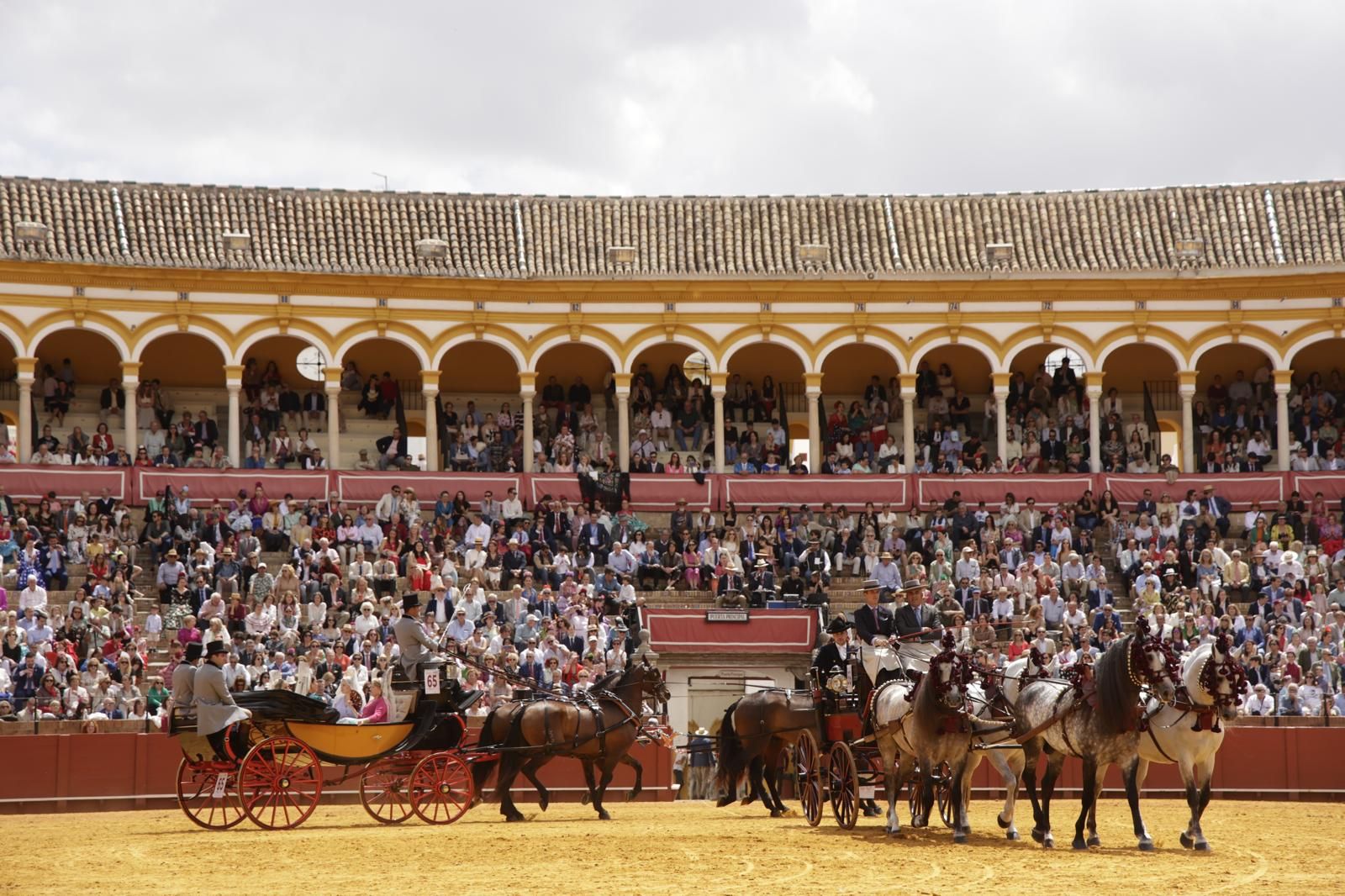 En imágenes, la Exhibición de Enganches en la Maestranza, un museo al aire libre