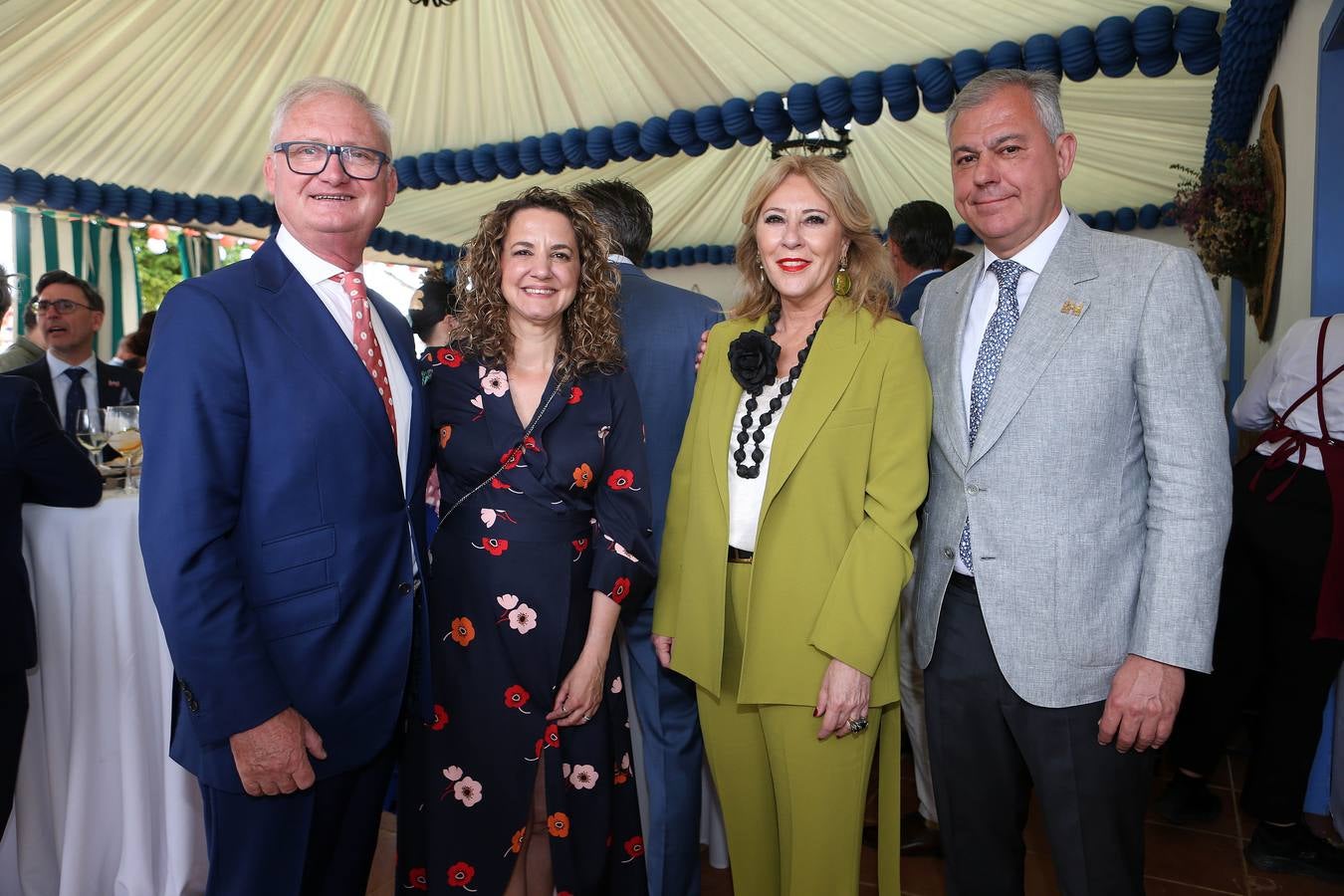 Recepción de la cadena Cope. Joaquín López-Saez, Lucía Fernández, Carolina España y José Luis Sanz