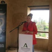 La soprano Mariola Cantarero en la presentación de su espectáculo