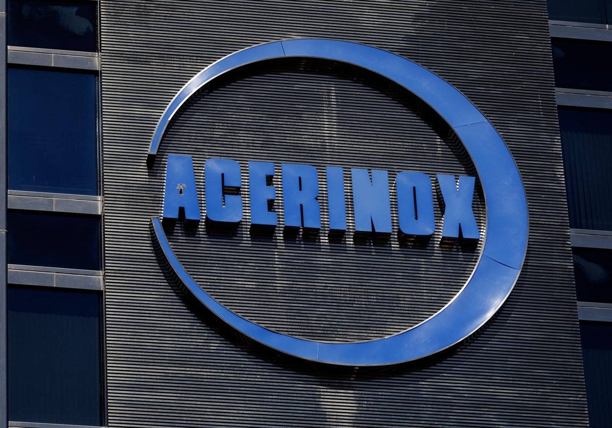 El logo de Acerinox en una imagen de archivo