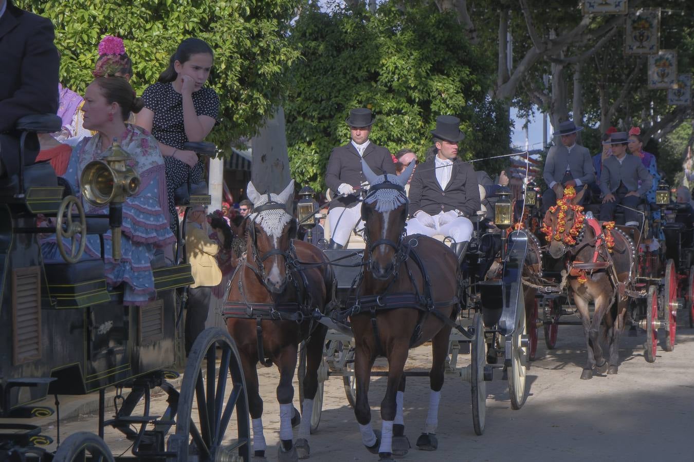 Ambiente en el real durante el viernes de feria
