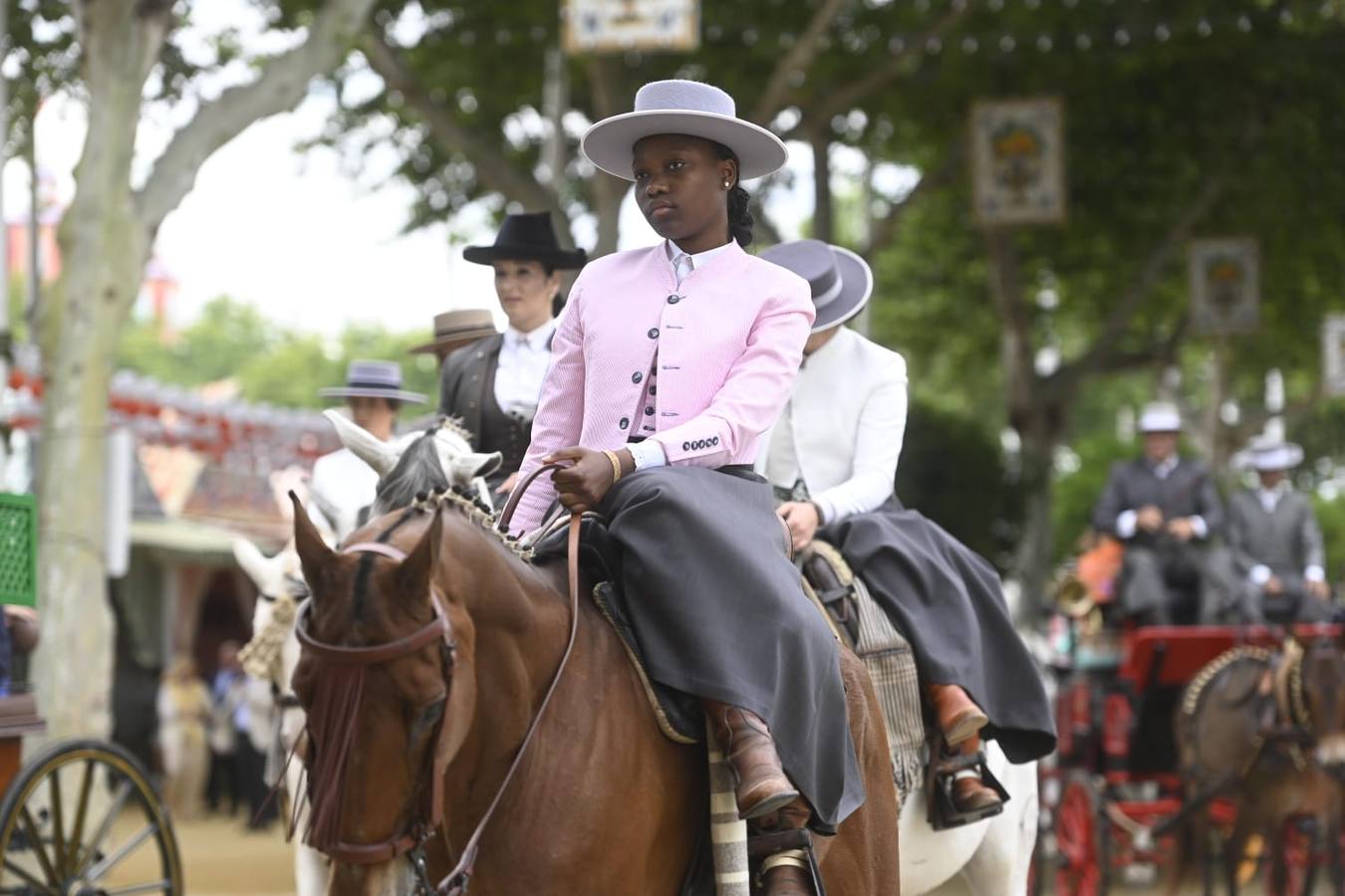 Ambiente festivo en el real, este sábado de Feria