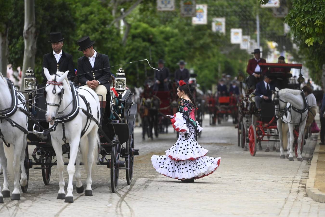 Ambiente festivo en el real, este sábado de Feria