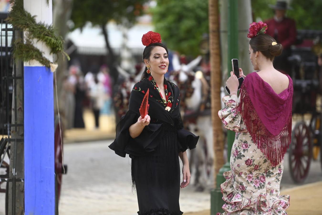 Ambiente festivo en el real, este sábado de Feria
