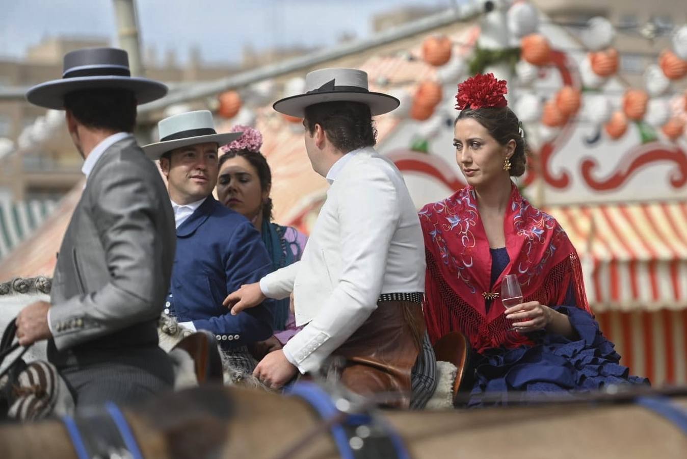 Ambiente festivo en el real, este sábado de Feria