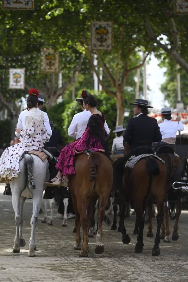 Ambiente festivo en el real, este sábado de Feria