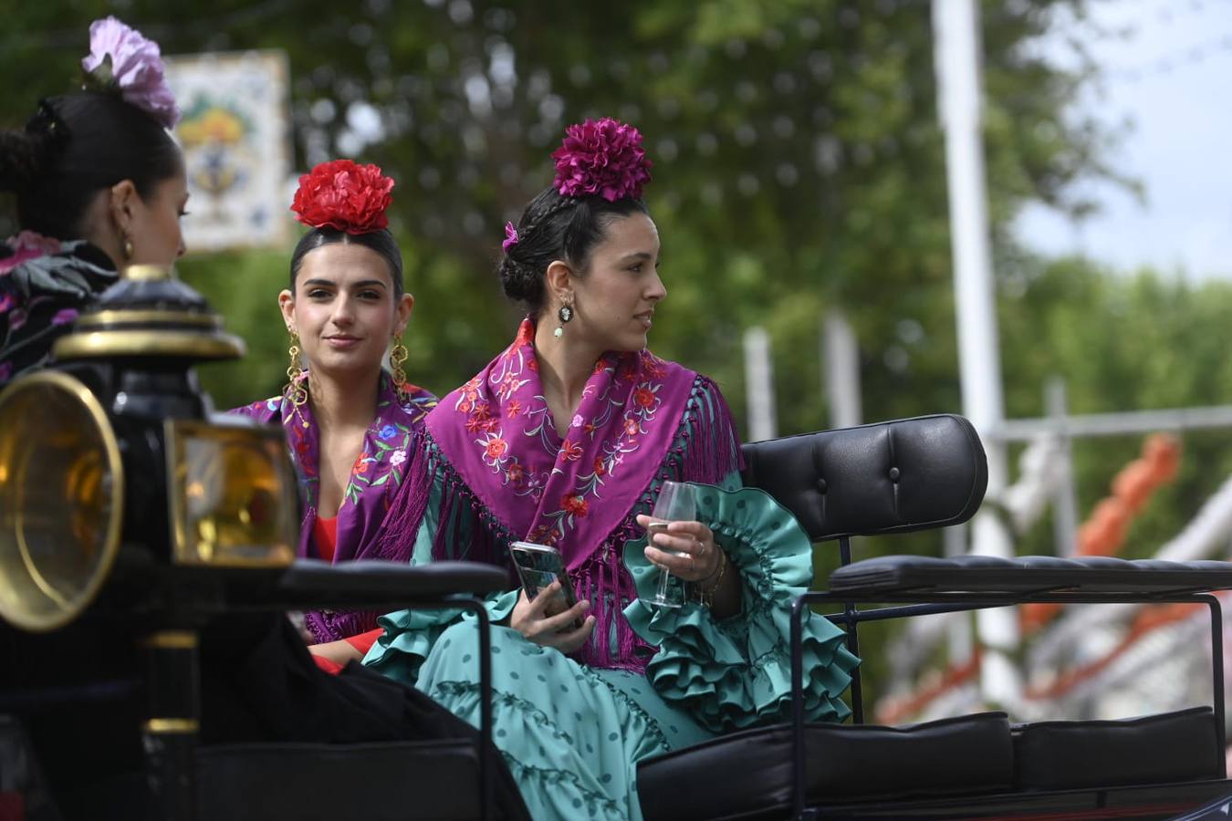 Ambiente festivo en el real, este sábado de Feria