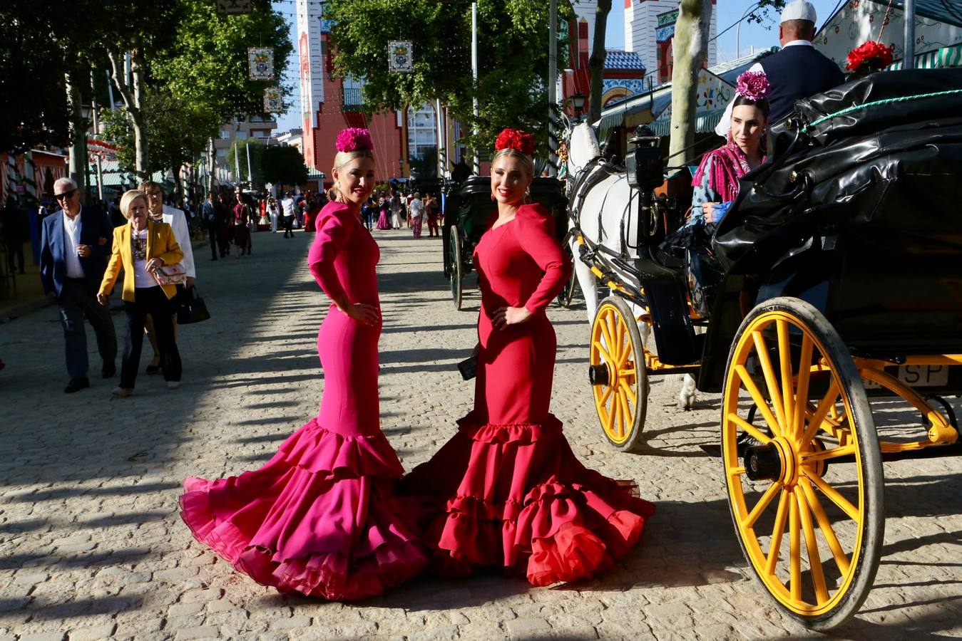 Ambiente festivo en el real, este sábado de Feria