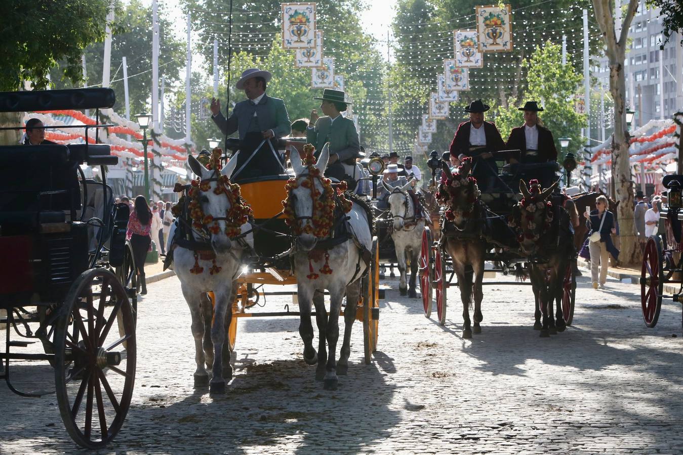 Ambiente festivo en el real, este sábado de Feria