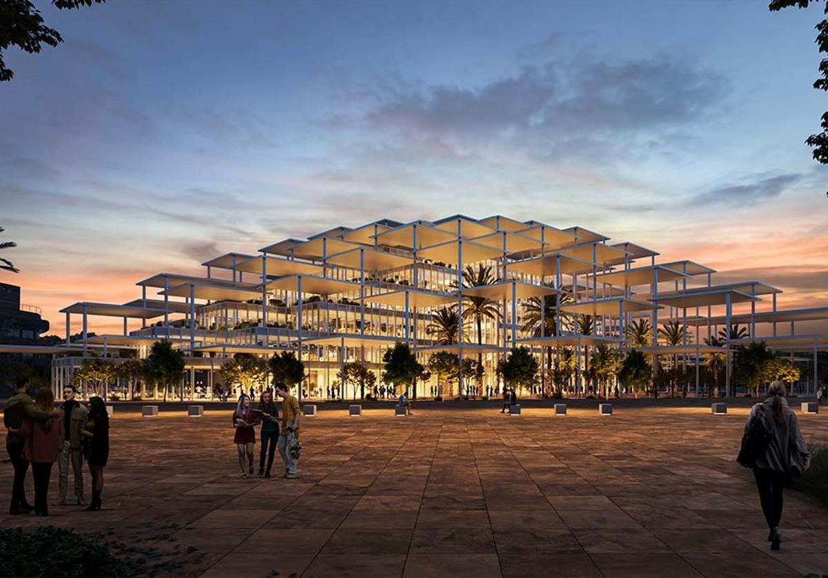 Recreación del Centro Común de Investigación (JRC) de Sevilla que se construirá en el antiguo Pabellón de los Descubrimientos