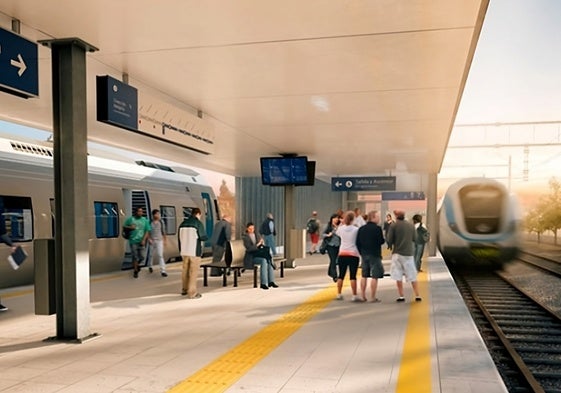 Recreación del nuevo tren de Cercanías de Chile