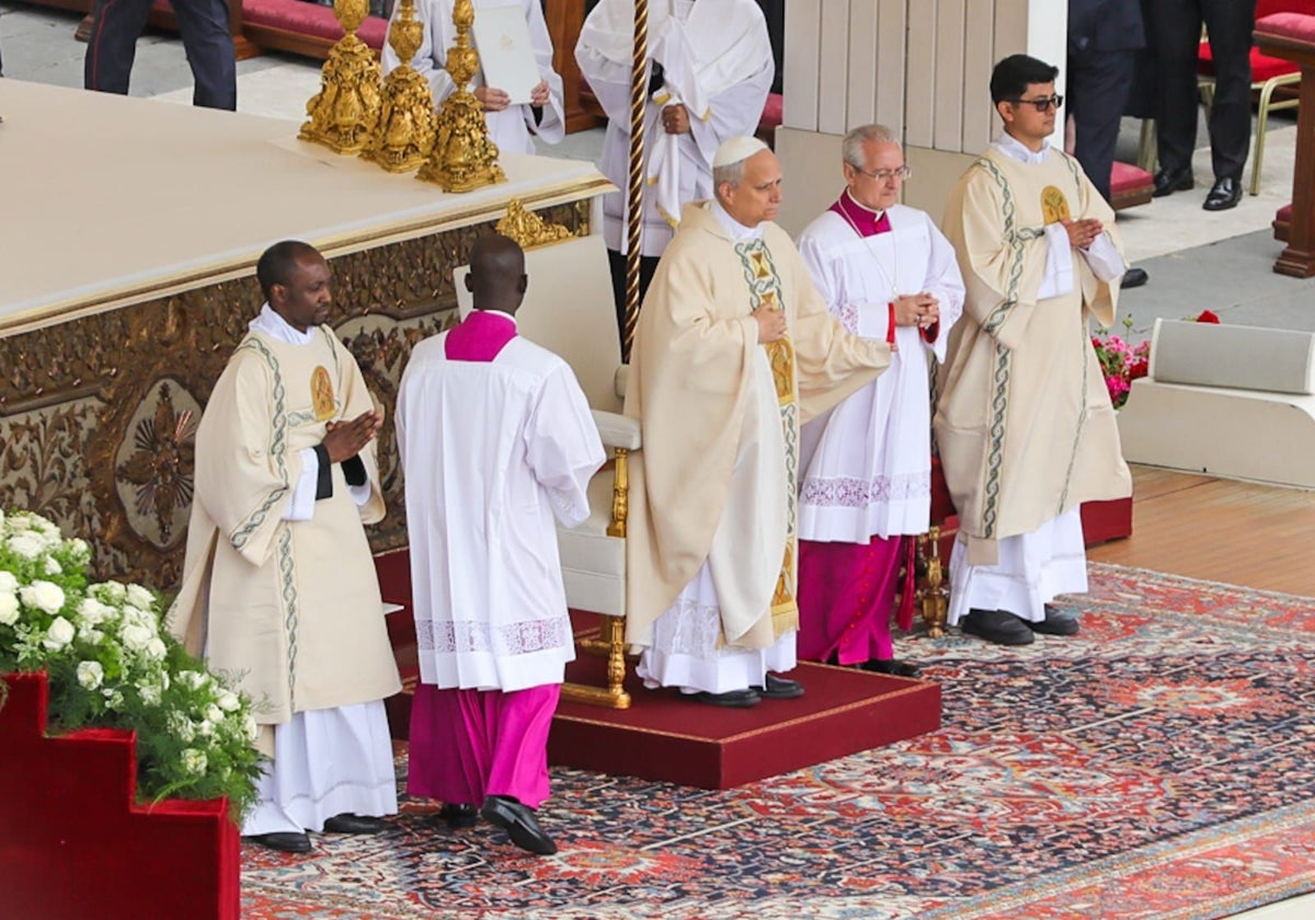 El Papa León XIV en la misa de inicio de su Pontificado