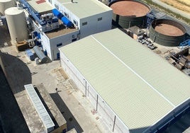 Vista aérea de la planta de biomasa de Intermalta inaugurada recientemente en Sevilla