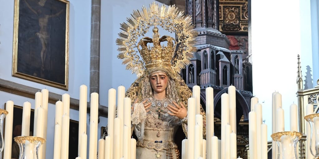 La amargura, en su paso para la procesión extraordinaria de este sábado