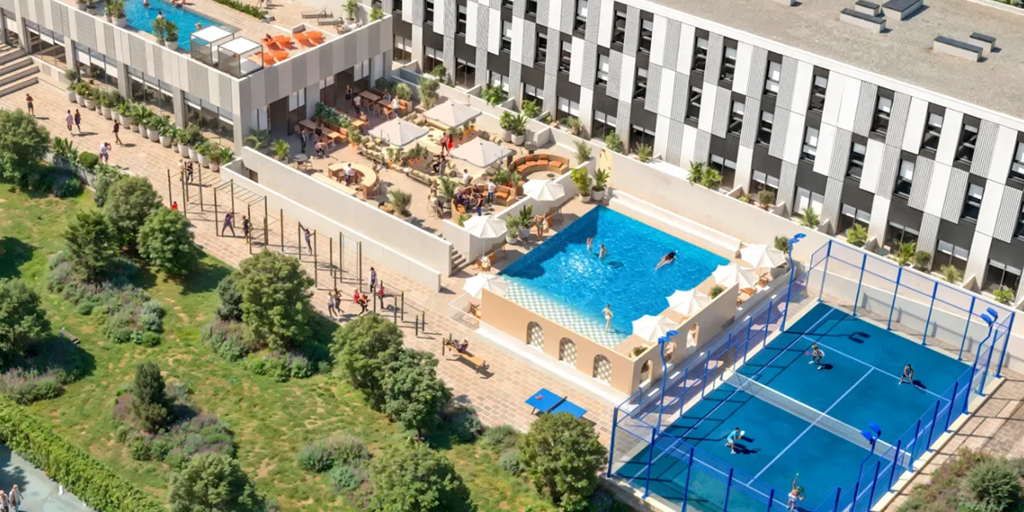 Piscinas, pista de pádel y pensión completa: esto es lo que cuesta la nueva residencia de estudiantes en la cartuja