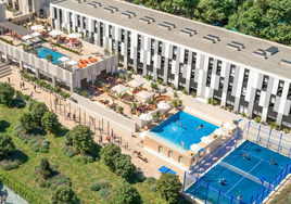 Piscinas, pista de pádel y pensión completa: esto es lo que cuesta la nueva residencia de estudiantes en la Cartuja