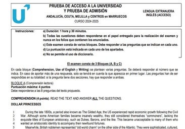 Así ha sido el «difícil» examen de inglés en la Selectividad 2025