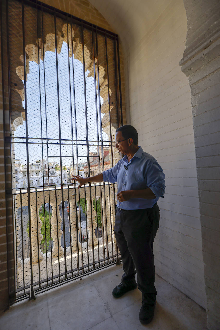 Mirador restaurado en la Giralda de Sevilla