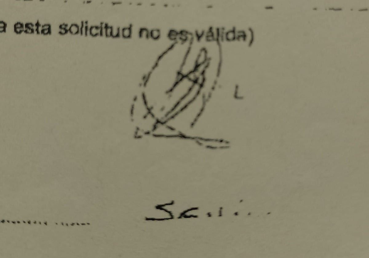La 'x' que marcaban en las solicitudes para que firmaran los vecinos