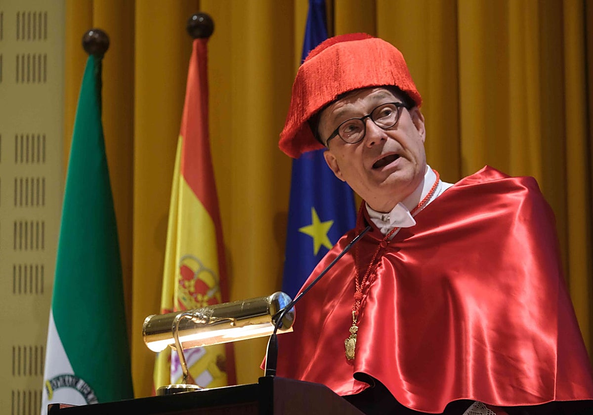 Stefan Leible, durante su intervención en la Pablo de Olavide