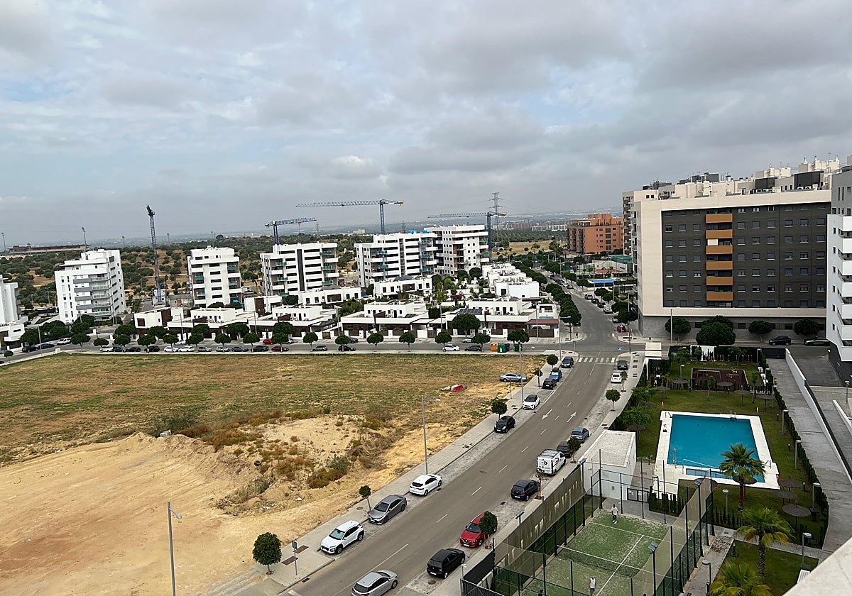 Urbanización de viviendas en el barrio de Entrenúcleos de Dos Hermanas