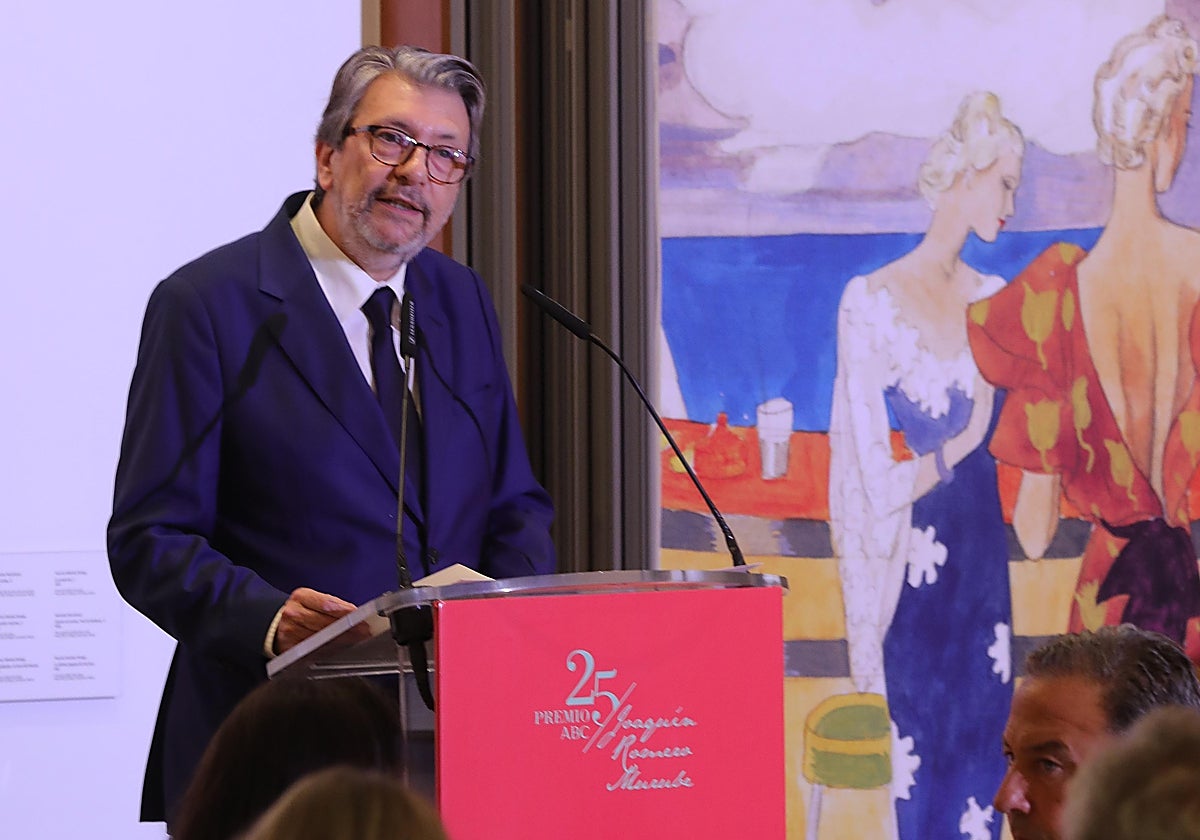 El periodista Ignacio Camacho en un momento de su discurso