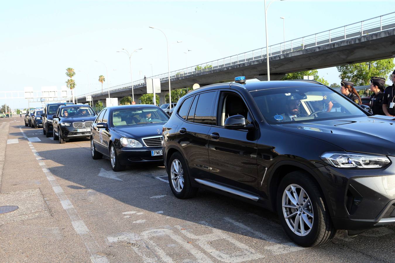 Los agentes esperan a los mandatarios desde el mismo aeropuerto de San Pablo para garantizar su seguridad