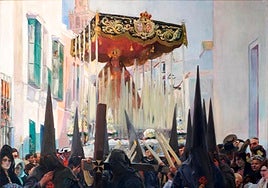 El palio negro de Montesión pintado por Joaquín Sorolla