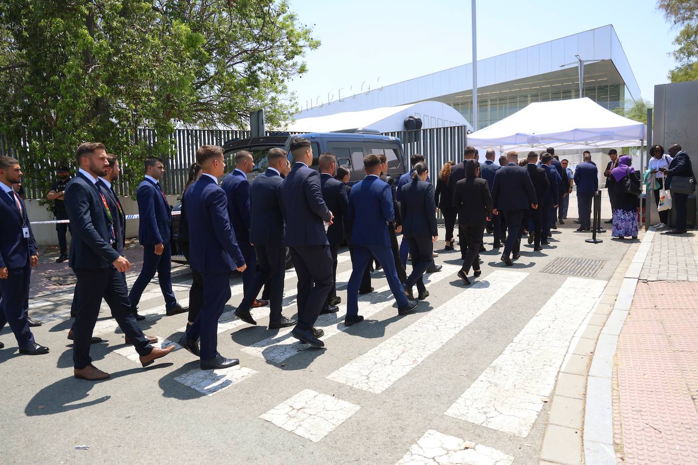 Agentes desplegados para controlar la seguridad en la cumbre de la ONU en Sevilla