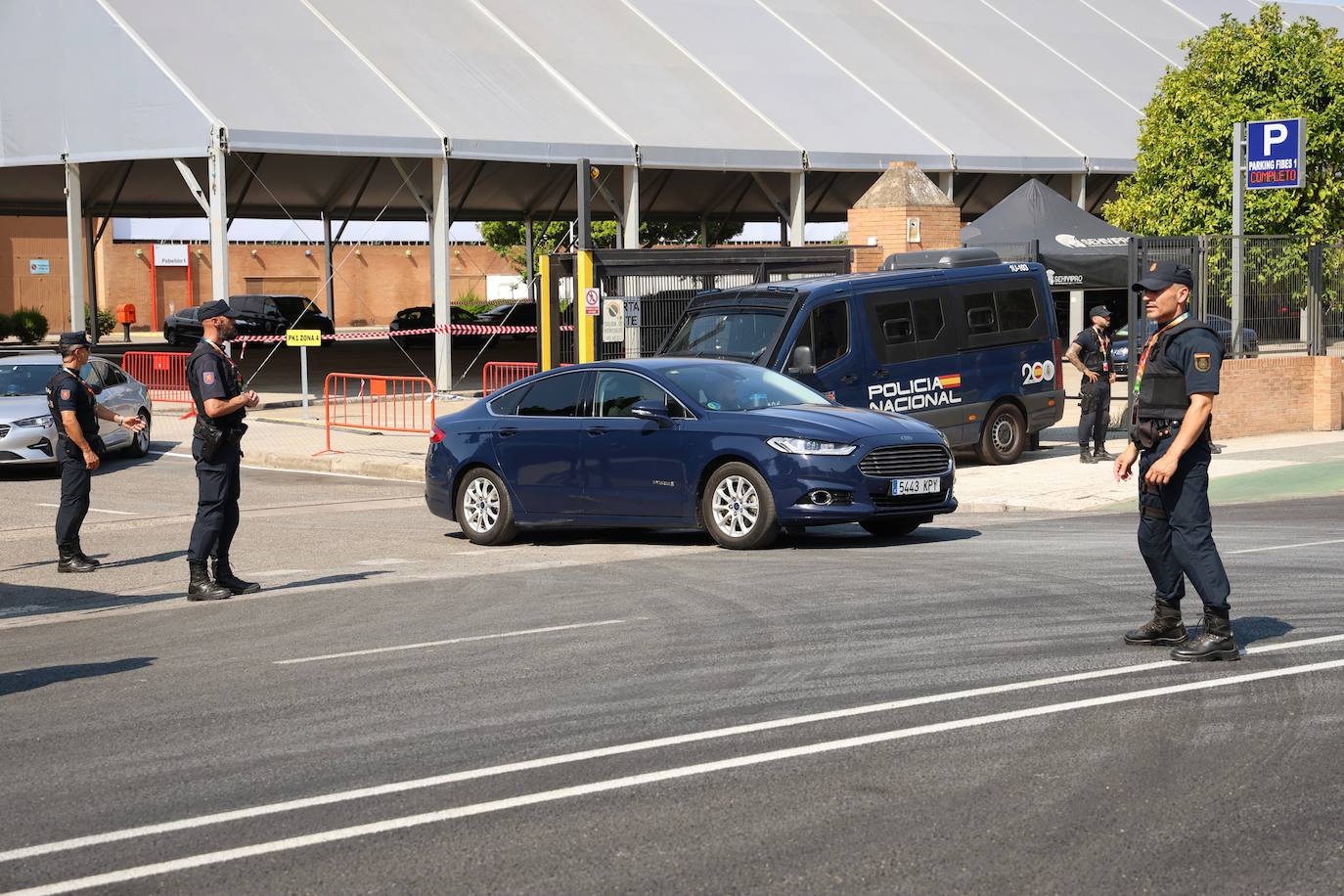 Agentes desplegados para controlar la seguridad en la cumbre de la ONU en Sevilla