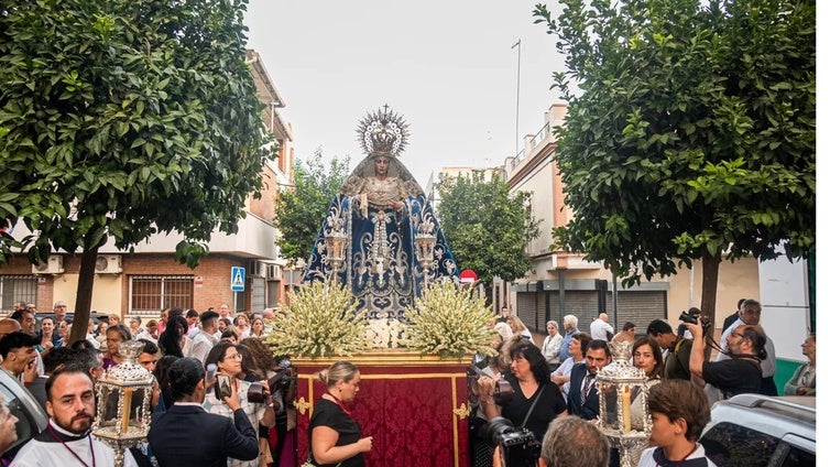 La Virgen de los Dolores del Cerro irá a Padre Pío en rosario de la aurora