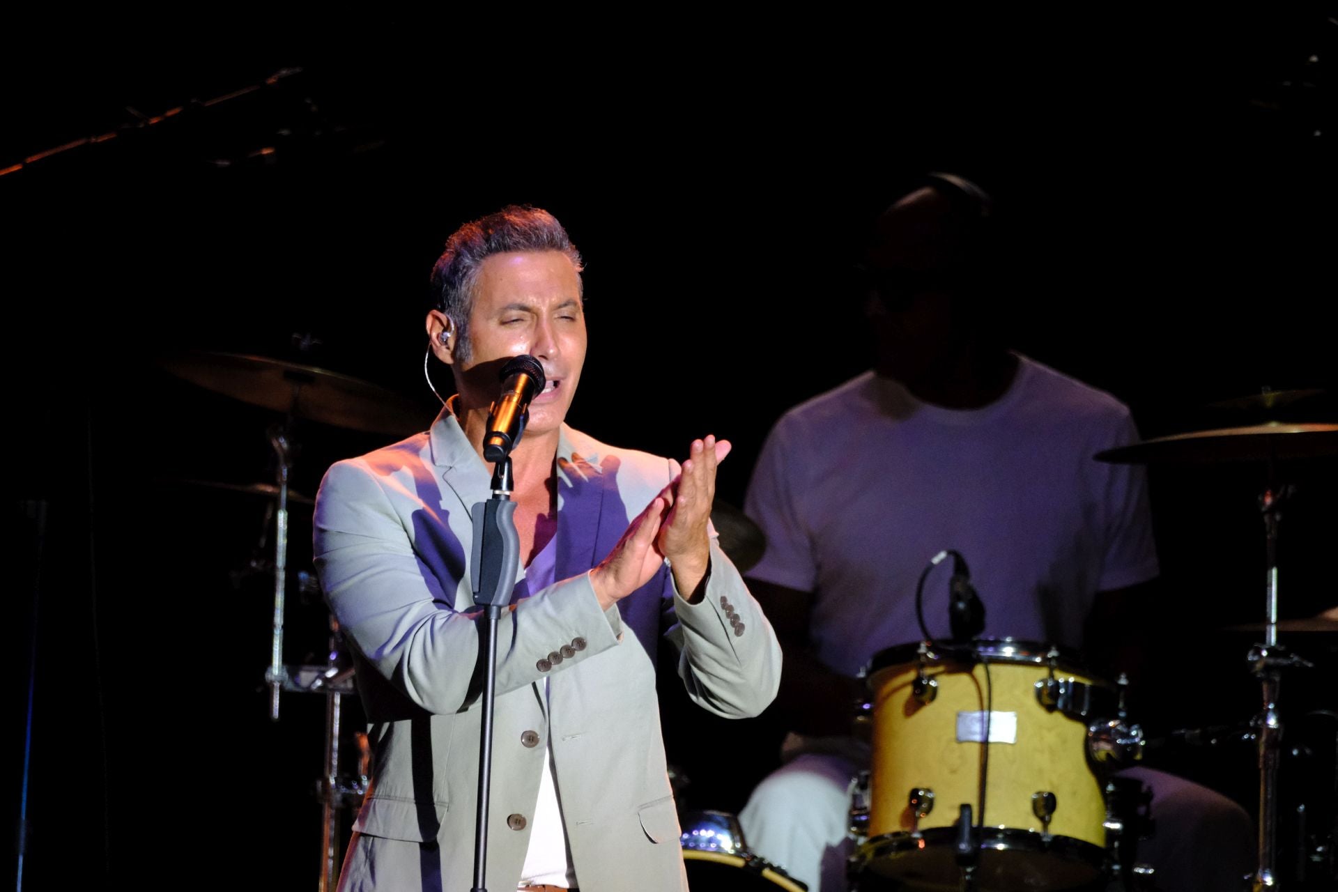 Pitingo, durante el concierto que ha dado en Jerez de la Frontera