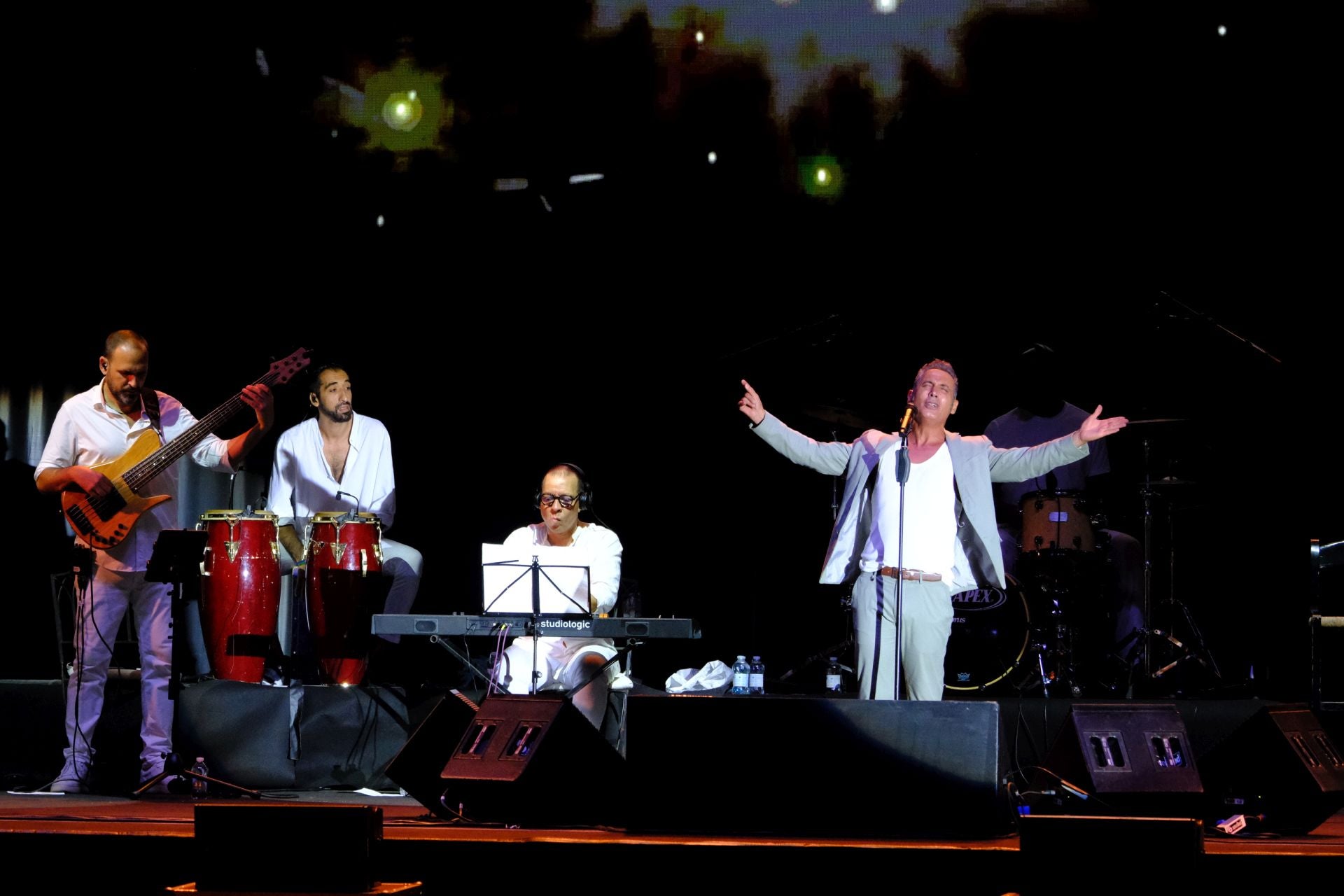 Pitingo, durante el concierto que ha dado en Jerez de la Frontera