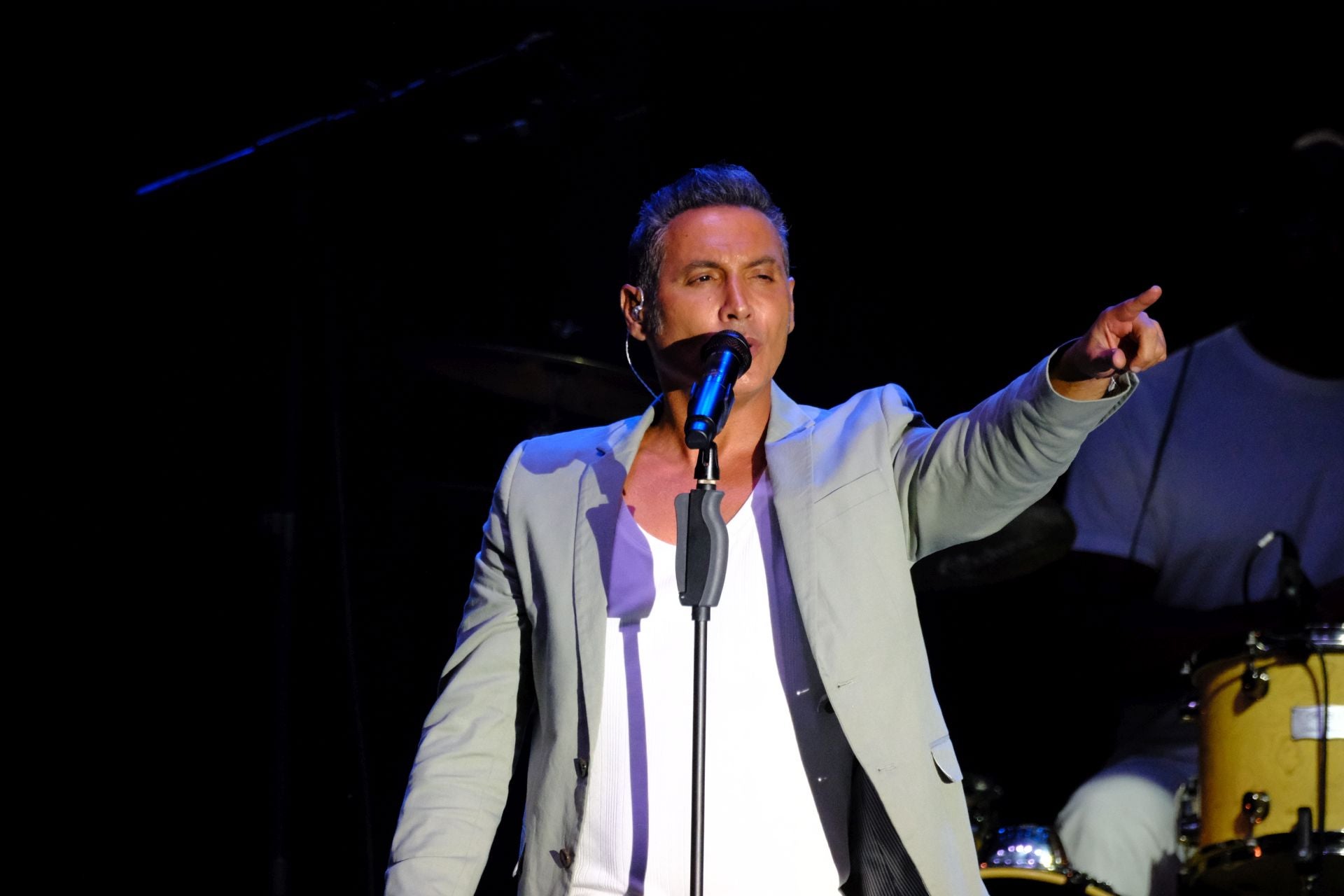 Pitingo, durante el concierto que ha dado en Jerez de la Frontera