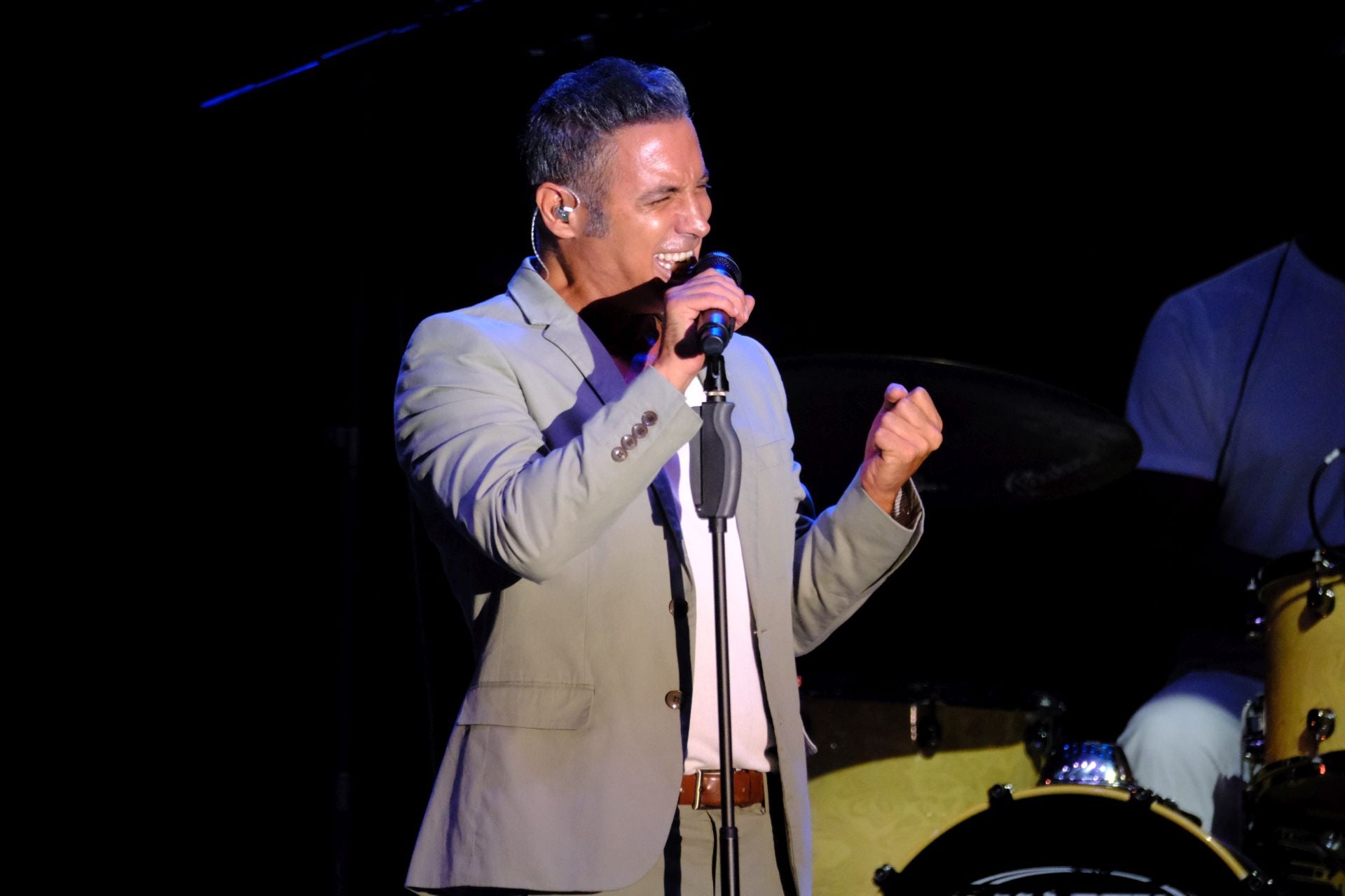 Pitingo, durante el concierto que ha dado en Jerez de la Frontera